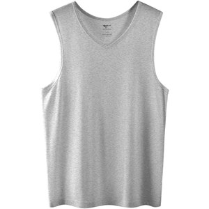 
Seven Wolves men's vest men's 100% pure cotton V-neck chicken heart-collar wide shoulder sweatshirt T summer base cotton wideband