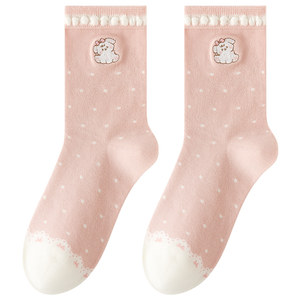 
caramella socks women's mid-calf socks gift box 2026 autumn and winter new style girls cute girly socks women's cotton socks