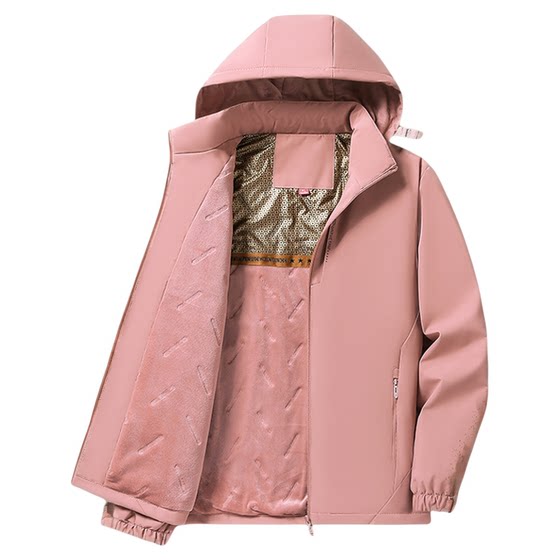 Jacket jacket for women 2025 new winter loose outdoor windproof and waterproof mountaineering jacket plus velvet thickened cotton coat