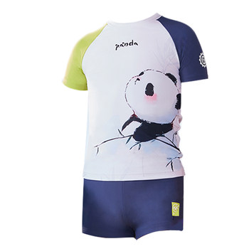 New style of big children's panda hot spring for children in swim training for split flat horn sun protection zoke