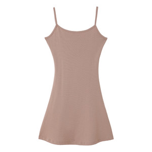 Hepburn style sexy suspender dress short nightclub women's summer slimming high waist A -line sleeveless small black skirt