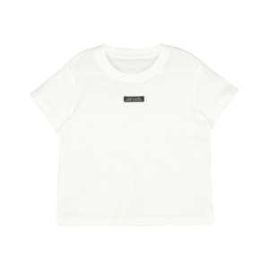 Big-eared elephant girls solid color parent-child short-sleeved T-shirt 2026 spring and summer new style Baoer pure cotton white T casual versatile top