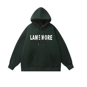 
men's autumn and winter style oversize American retro trendy brand loose heavy thick hooded couple jacket