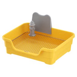 Large dog toilet stainless steel mesh anti-trampling dog litter basin