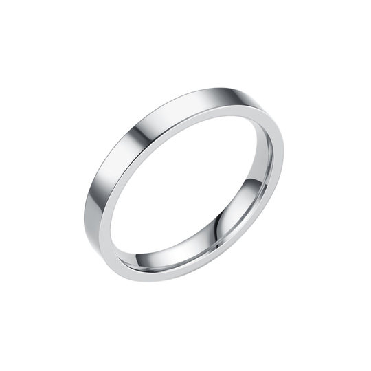 Crystal Titanium Steel Couple Ring - Non-Fading Trendy Design for Men ...