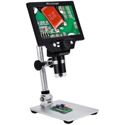 Mengqing 1200w 7-inch Wireless Screen High-definition Microscope Magnifying Glass 1000 Times Industrial Inspection Jewelry Product Identification Handheld Digital Electronic Mobile Phone Repair Circuit Board Pcb Welding Textile