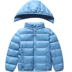 Yalu children's thin down jacket short style boys and girls medium-sized children's baby thin children's clothing winter light jacket
