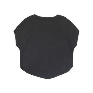 Paper Man Bat Sleeve Linen Solid Color Round Neck Loose Slim Temperament Versatile Short Sleeve Top Summer Anne Forest