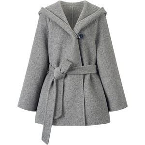 
Yi Xiangliying Hooded Alpaca Wool Coat Mid-length 2025 Winter New Korean Ambience Double-Side Wool Jacket