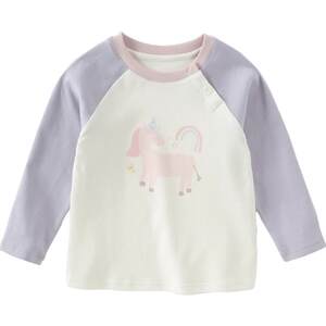 
David Bella children's long-sleeved T-shirt 2026 boys spring bottoming shirt baby girl new pure cotton printed top