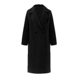 
ON/ON/Annaian Korean style fashion V-neck simple commuter style double-sided woolen quality high-end mid-length coat