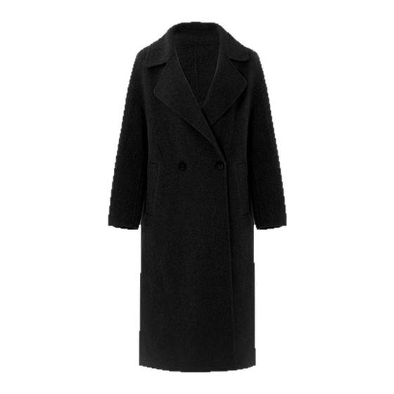 
ON/ON/Annaian Korean style fashion V-neck simple commuter style double-sided woolen quality high-end mid-length coat
