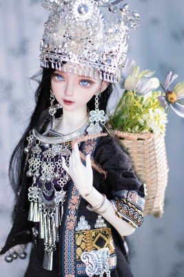 taobao agent [Voice of Love] BJD doll Miao style 3 -point women's costume doll [Miao Xinjiang 蛊]