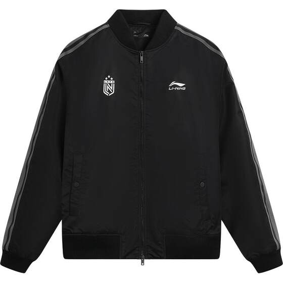 
Li Ning Baseball Uniform Women's Autumn and Winter Official New Couple Workwear Cotton Clothes Plus Velvet Warm Flight Jackets Men's Sportswear