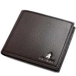 Valentine's Day Gift For Boyfriend Scarecrow Wallet Men's Short 2023 Genuine Leather Wallet Horizontal Cowhide Card Holder