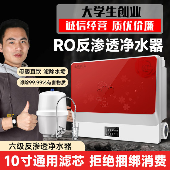 净水器家用直饮厨房自来水过滤自吸通用双水厨下式ro反渗透净水机