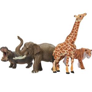 
Simulated animal model safari park toys elephant tiger panda giraffe crocodile camel children early education