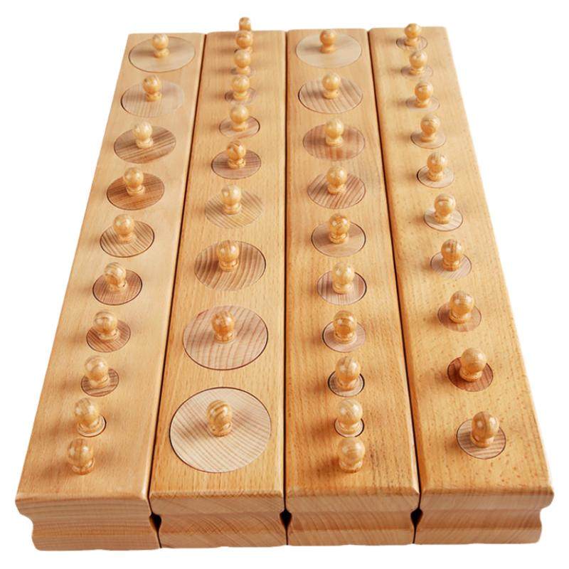 Montessori Socket Cylinder Toy - Early Educational Wooden Toy