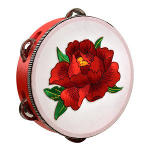 
Pomegranate red tambourine tambourine dance props flower blooming Uyghur embroidered musical instrument Xinjiang dance Uyghur upper ling drum