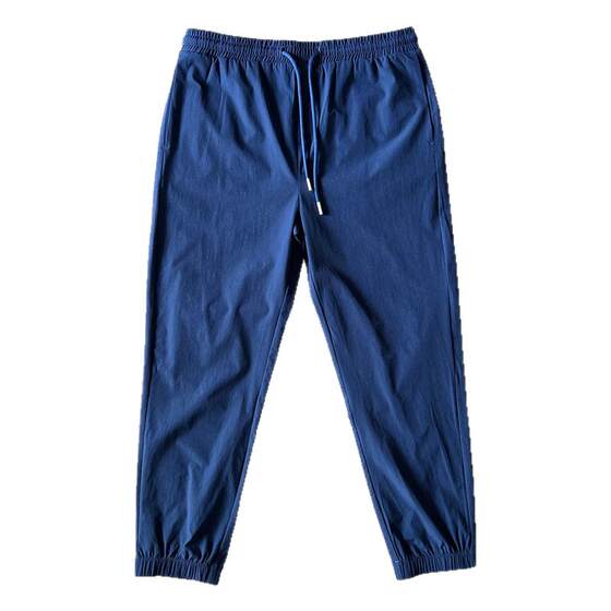 
Daily single nine-point pants summer thin tying pants small men's sports pants classic four-sided elastic breathable sweatpants