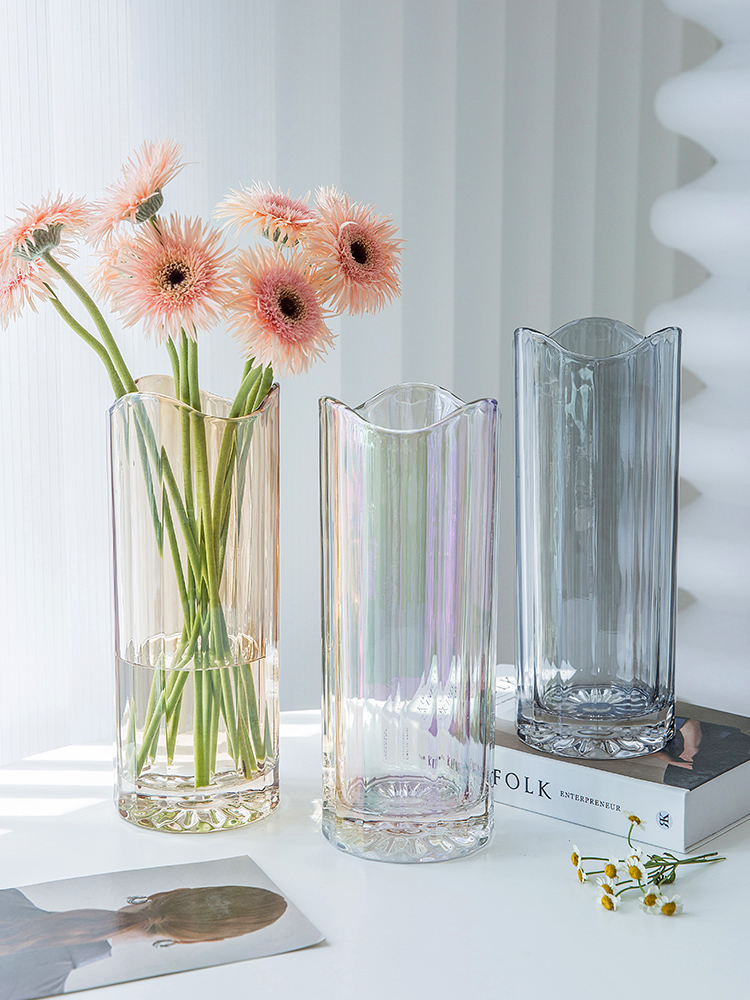 花瓶摆件客厅插花ins风网红玻璃透明水养鲜花北欧创意卧室轻奢大