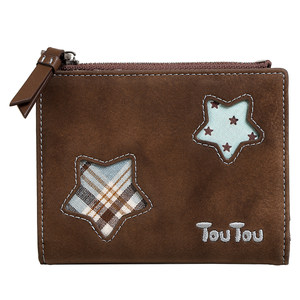 
TOUTOU star wallet card bag integrated document storage light and cute change passport holder birthday gift female model