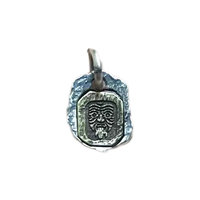 Tibetan 925 Sterling Silver Zaki Goddess Of Wealth Ram Pendant With Hanging Clip