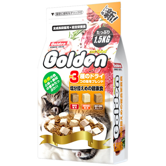 
Jinshang cat food 1.5kg 3*0.5kg freeze-dried double-combination raw bone meat into kitten nutrition milk cake to increase weight hair and cheeks staple food