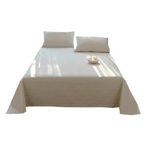 Jieliya Summer Pure Cotton Old Coarse Cloth Bed Sheet Single piece 100 All Cotton Hemp Linen Cool Mat Duvet Sheet Three piece Set Single Person