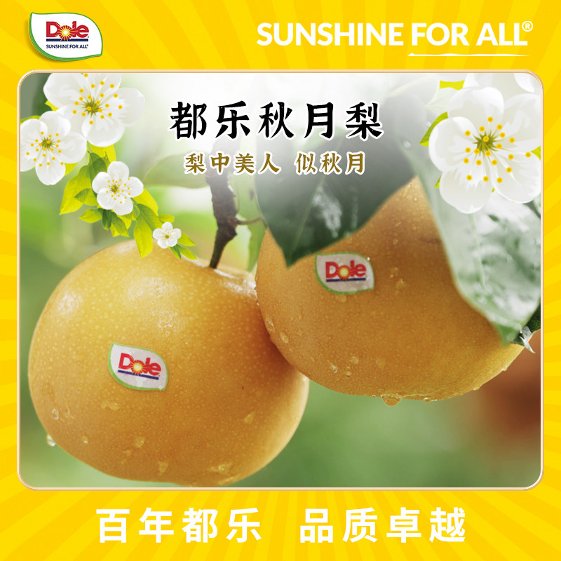 Dole 都乐 羊脂秋月梨礼盒 净重1.6kg 4-7枚 金币+券后19.13元包邮