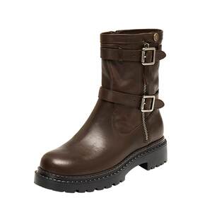 
Scatto's new West London retro work boots, motorcycle boots, thick soles, increased height and velvet fashion boots, short boots, women's boots