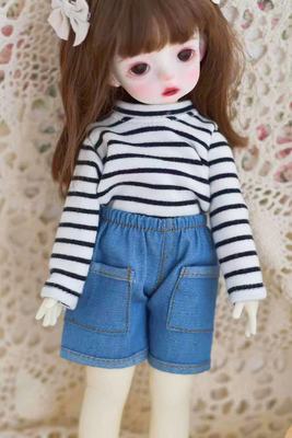taobao agent Boycan doll clothing BJD 6 -point denim pocket shorts Daily spot full 38 yuan free shipping