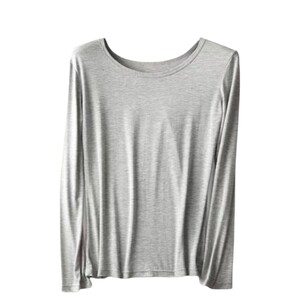 Spring and Autumn Men's Modal autumn clothes round neck thin single piece slim height elastic plus fat plus larger base thermal inner shirt