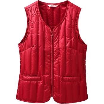 Snow Fei's mother wears a down vest outside and inside