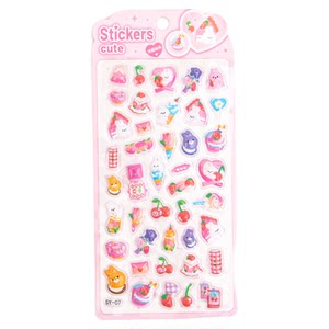 
Children's 3D three-dimensional relief stickers cute cartoon animal shape decals toy three-dimensional stickers decoration cute pink girl heart creative festival activities rewards prizes gifts small gifts