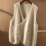 Брендовый трикотажный жилет, свитер, городской стиль