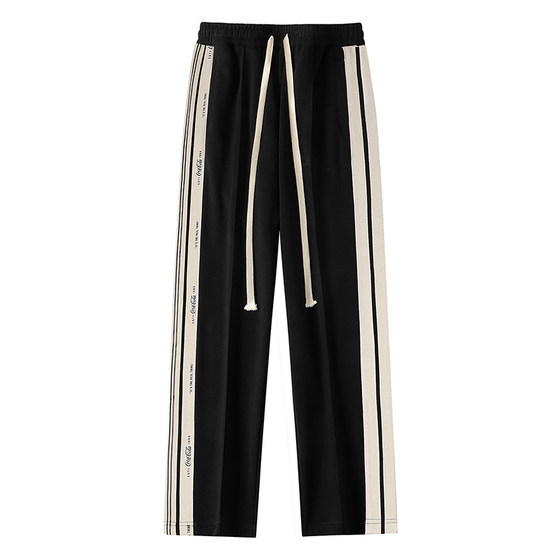 
Coca-Cola/Coca-Cola Sport Pants Straight-Legged Casual Pants Men and Women Striped Pants Loose Sleeve Pants