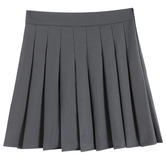 
Gray pleated skirt women's skirt autumn and winter 2025 new high waist little jk college woolen a-line skirt