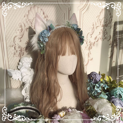 taobao agent Original homemade lolita element fairy flower light gorgeous hair hoop Lolita style handicraft KC