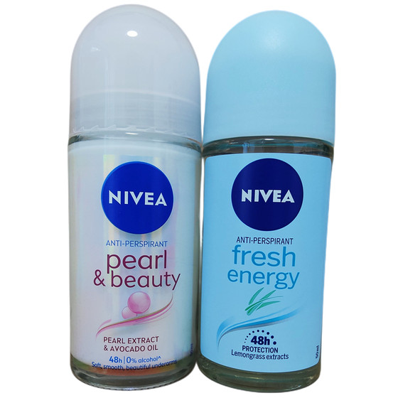Free Shipping Authentic Hong Kong Purchase 50ML Imported Thai Nivea Men's and Women's Walking Beads 48 Hour Anti Sweat Gel Glass Bottle