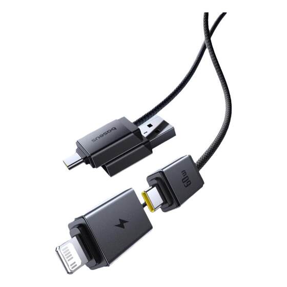 
Beisi magnetic charging cable 60W four-in-one fast charging suitable for iPhone 15/14 Apple 16pro Huawei USB mobile phone typec multi-port lighting data cable ipad laptop computer