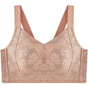 Qiannaimei Large Chest Display Small Underwear for Women's Thin and Traceless Large Cup Full Cup Collection and Anti sagging Breast Display Small Bra