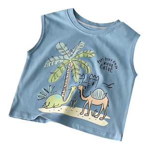 
Summer children's pure cotton vest boys and girls' clothing thin cotton medium-large children's versatile baby sleeveless top