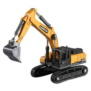 Simulation alloy excavator toy engineering vehicle crane forklift forklift earth drill model Children's Day gift
