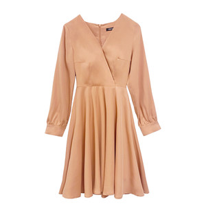 
Yingxiang social women's clothing spring women's long-sleeved temperament high-waist dress