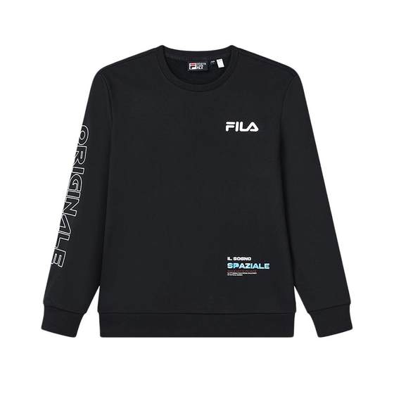 
FILA Fila men's sports sweatshirt in autumn and winter fashion casual comfortable plus velvet warm knitted base pullover