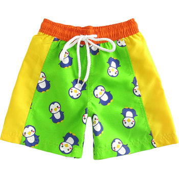 Children's swimsuit boys, big children, student casual swimming trousers on the beach pants seaside loose, fast dry flat angle surfing shorts
