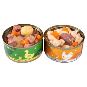 
Old Crazy Yang Dog Snacks canned thick-cut large meat cubes 170g chicken and duck meat egg yolk mixed vegetables wet food original cut nutrition