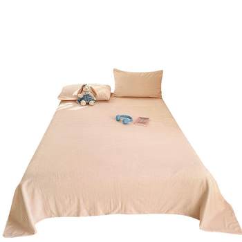 MUJI milk velvet sheets single-piece plush blanket thickened plus velvet coral velvet flannel winter three-piece set