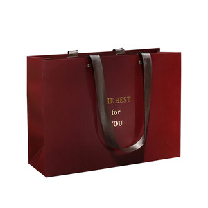 
Clothing store women's clothing paper bag handbag red gift bag high-end shopping bag shoulder packaging bag